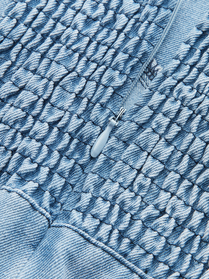 Denim Spaghettiträger Midikleid