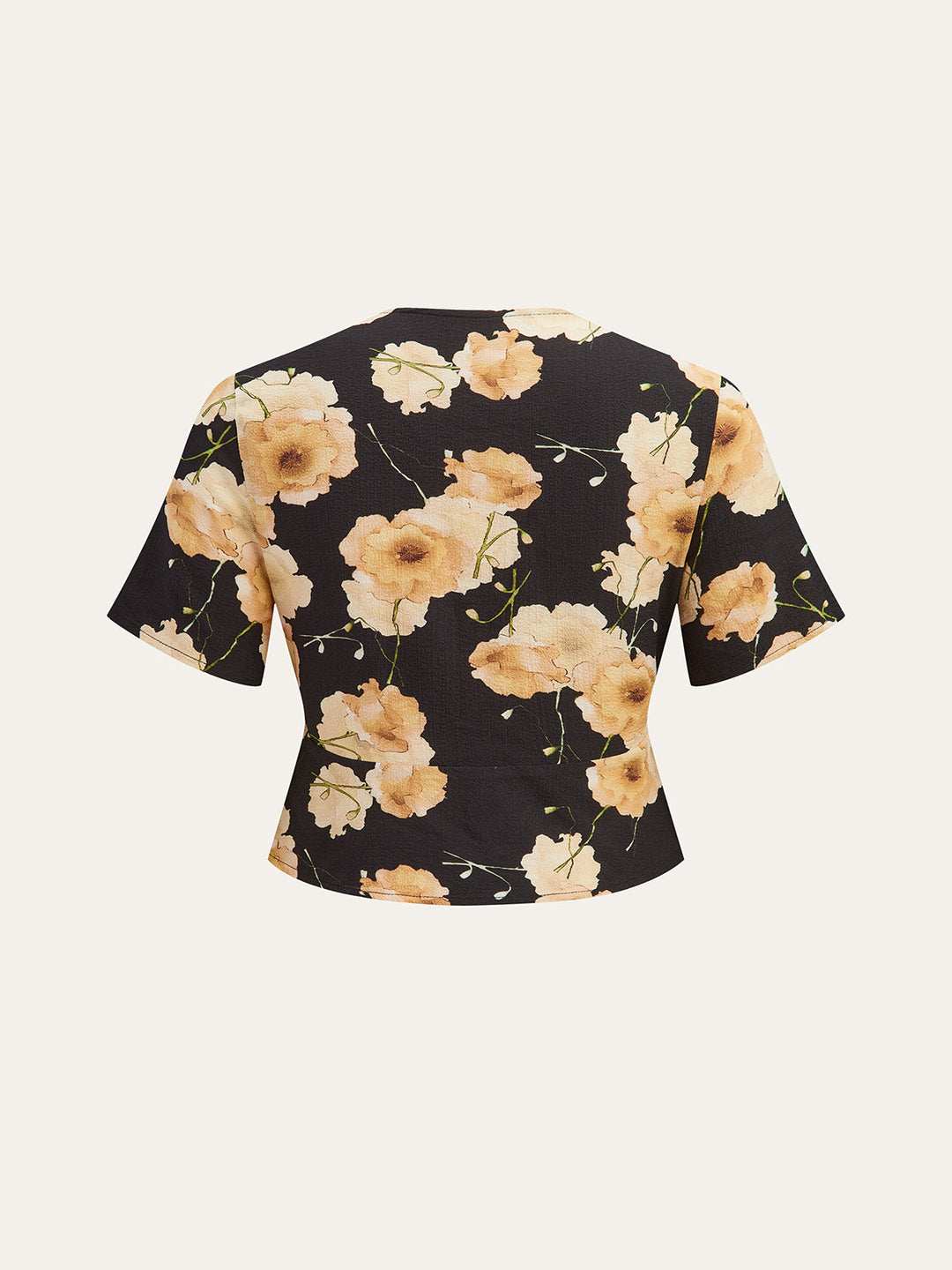 Bluse mit Blumenmuster und Knoten