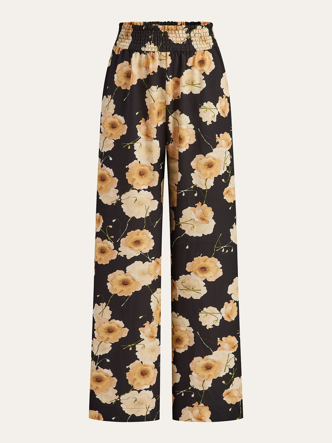 Blumenmuster Hose mit weitem Bein