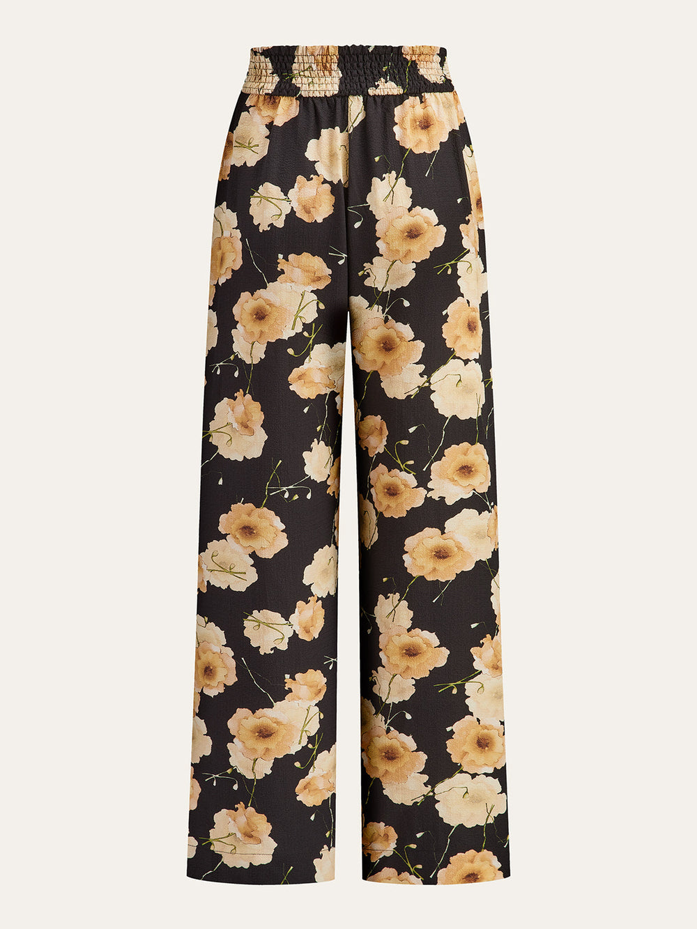 Blumenmuster Hose mit weitem Bein