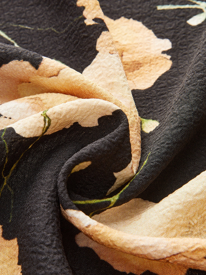 Blumenmuster Hose mit weitem Bein