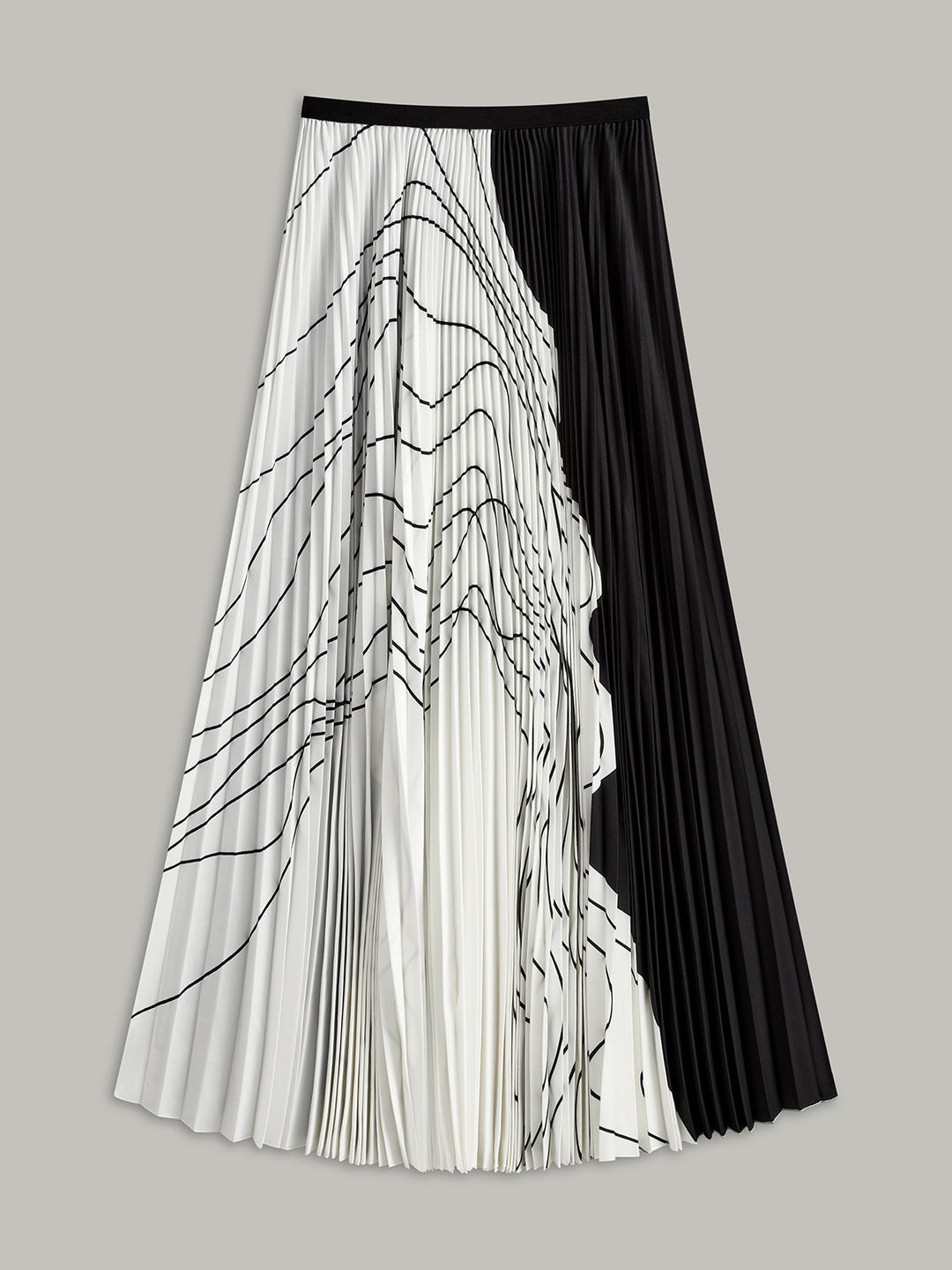 Faltenrock mit abstraktem Print