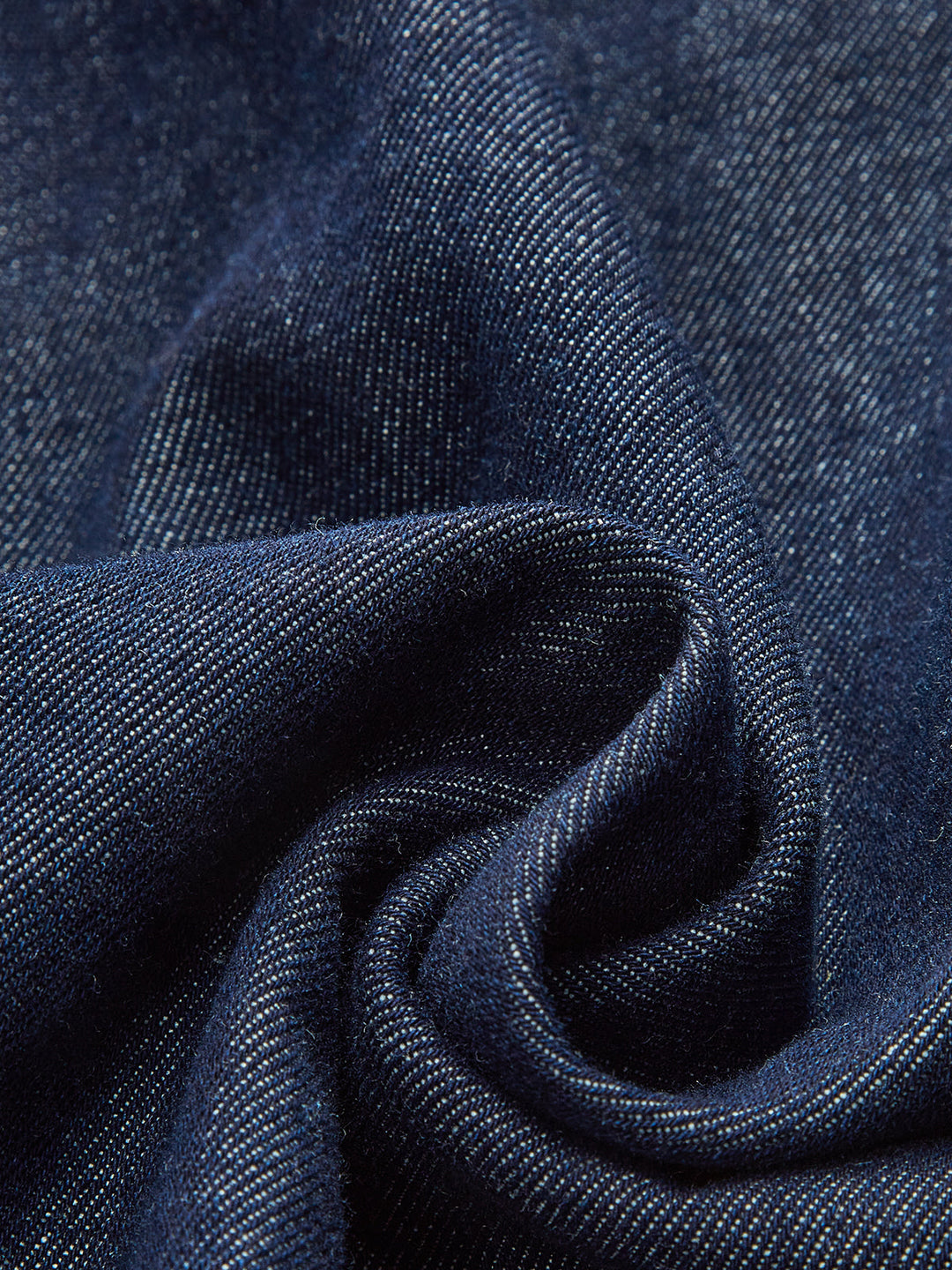Denim Gürtel Halfter-Ausschnitt Midikleid
