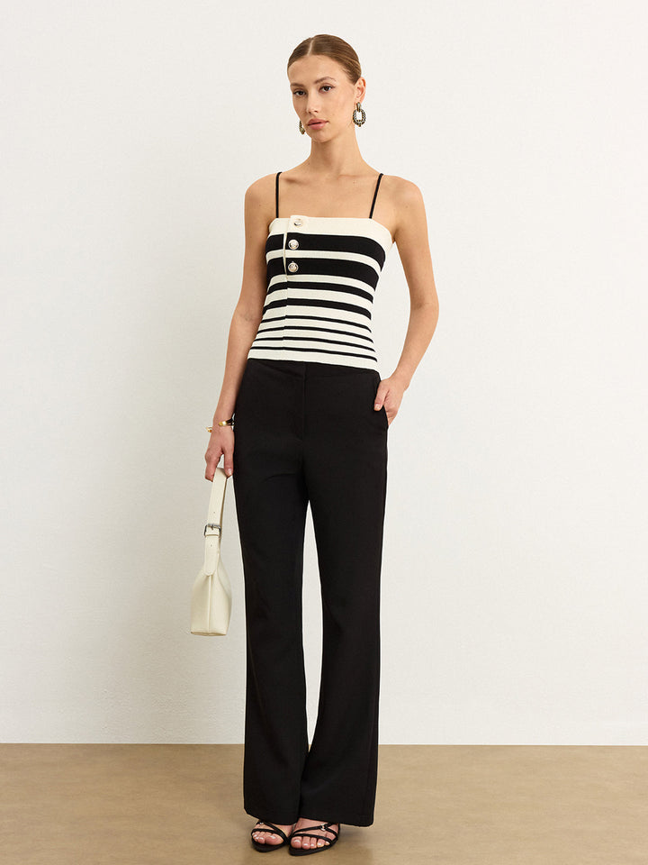Gestreifter Strick-Tanktop