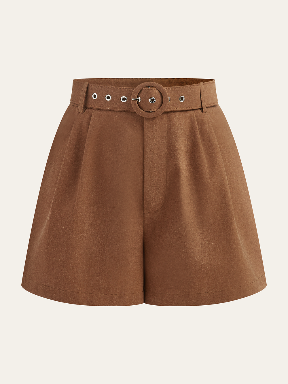 Gürtel-Shorts mit hoher Taille