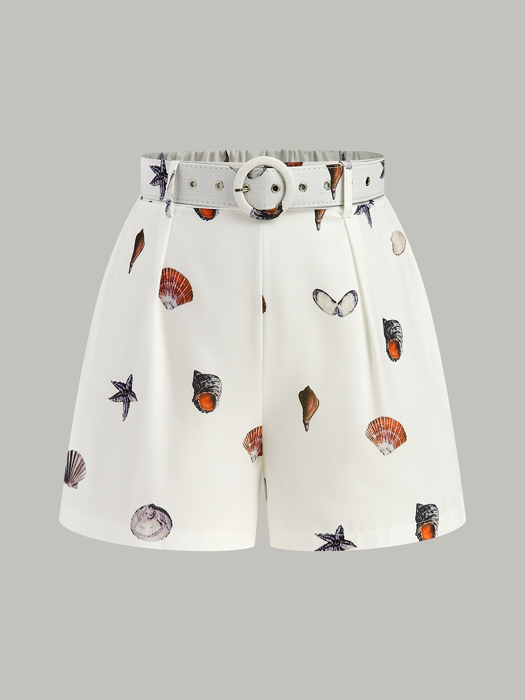 Gürtel-Romper mit Muschelprint