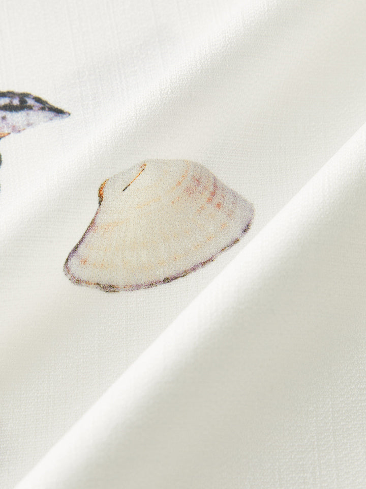 Gürtel-Romper mit Muschelprint