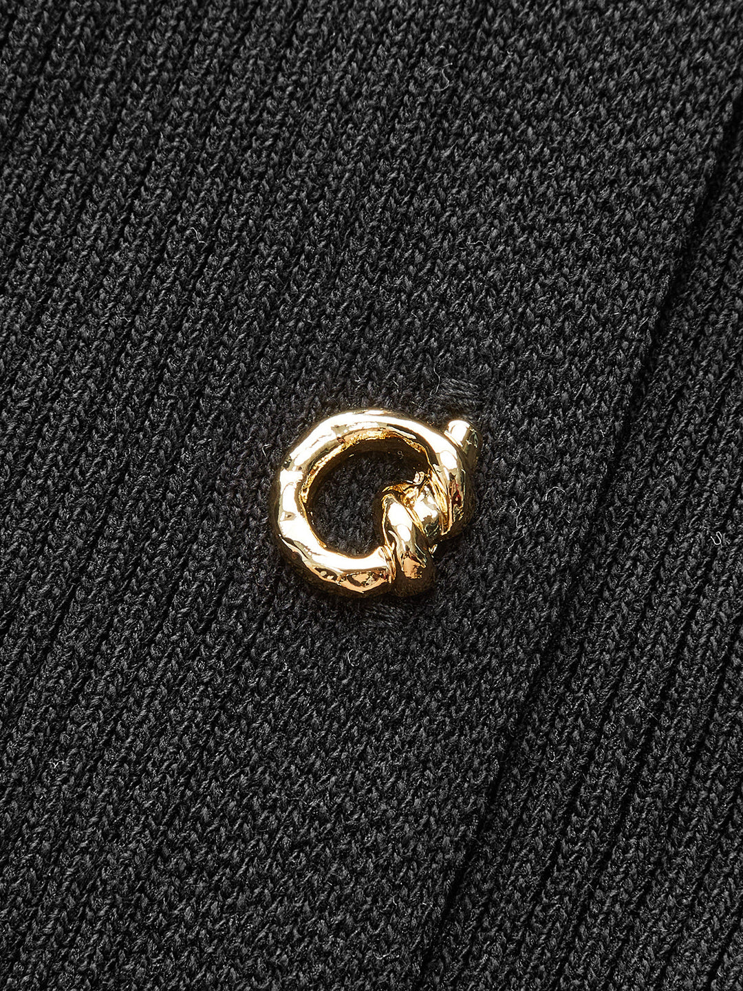 Rippstrick-Midi-Kleid mit Knopfleiste