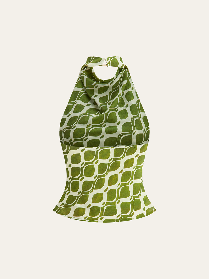 Bedrucktes Neckholder-Oberteil