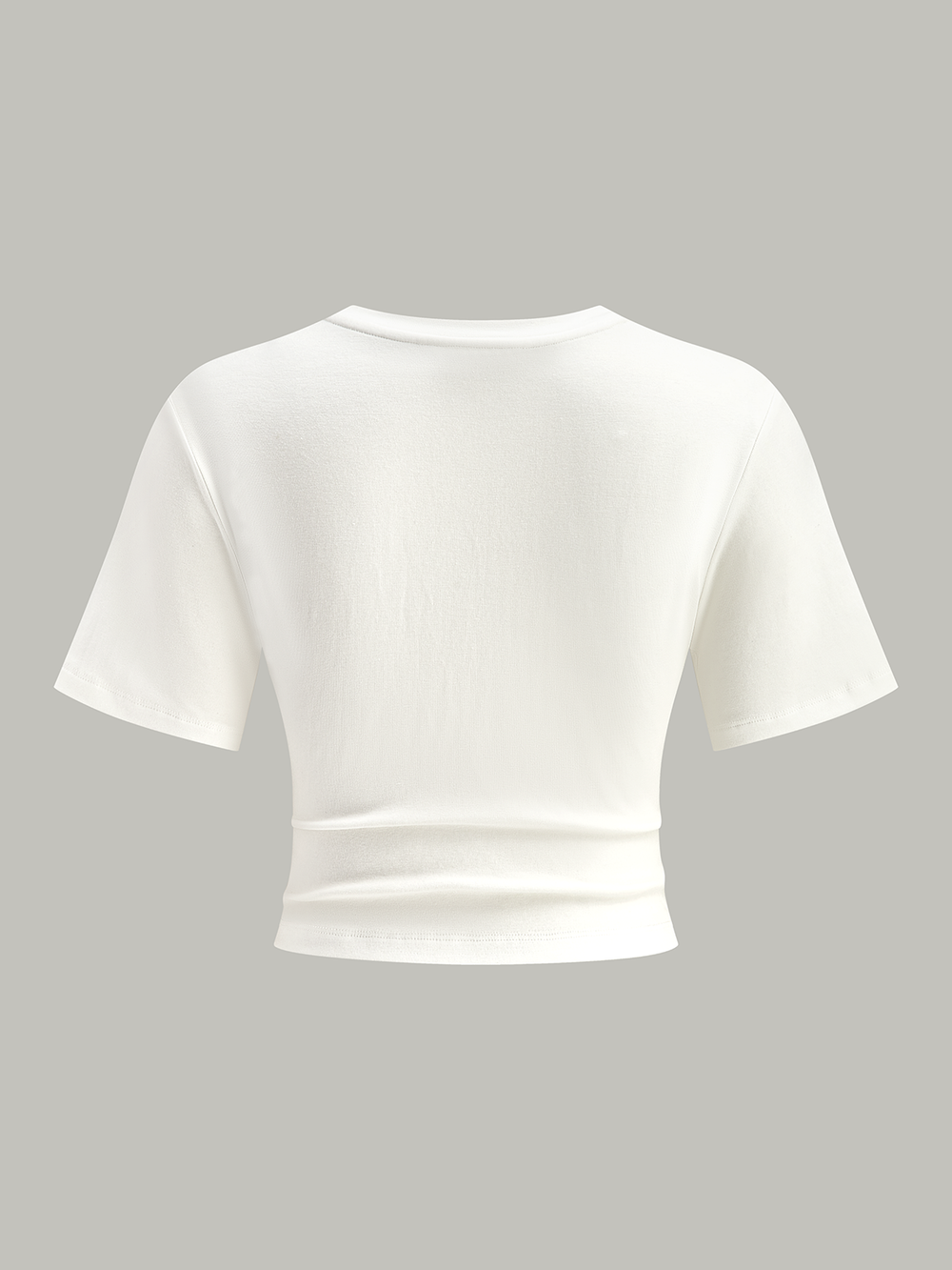 Geknotetes Wickelshirt mit V-Ausschnitt