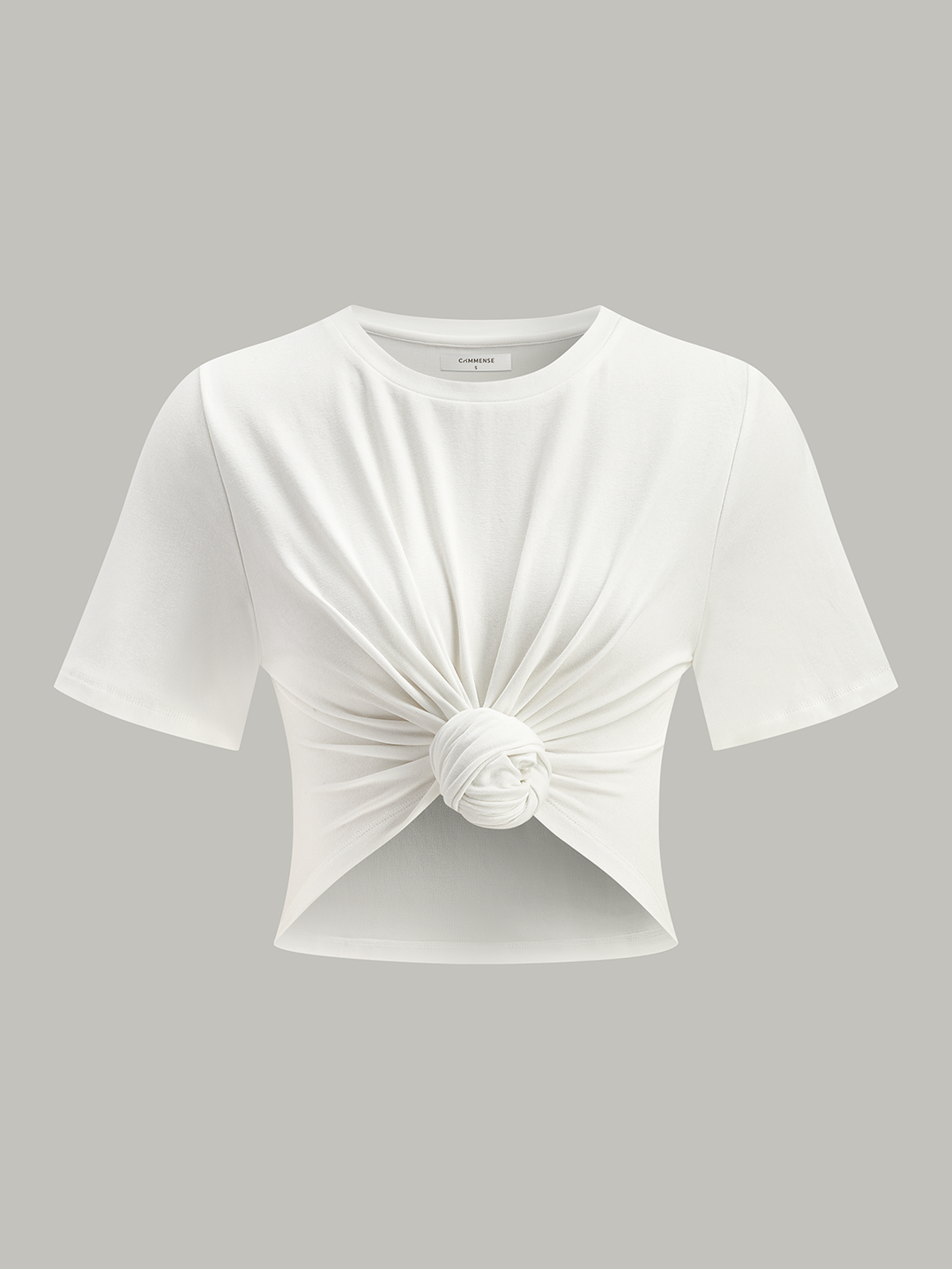 Geknotetes Wickelshirt mit V-Ausschnitt