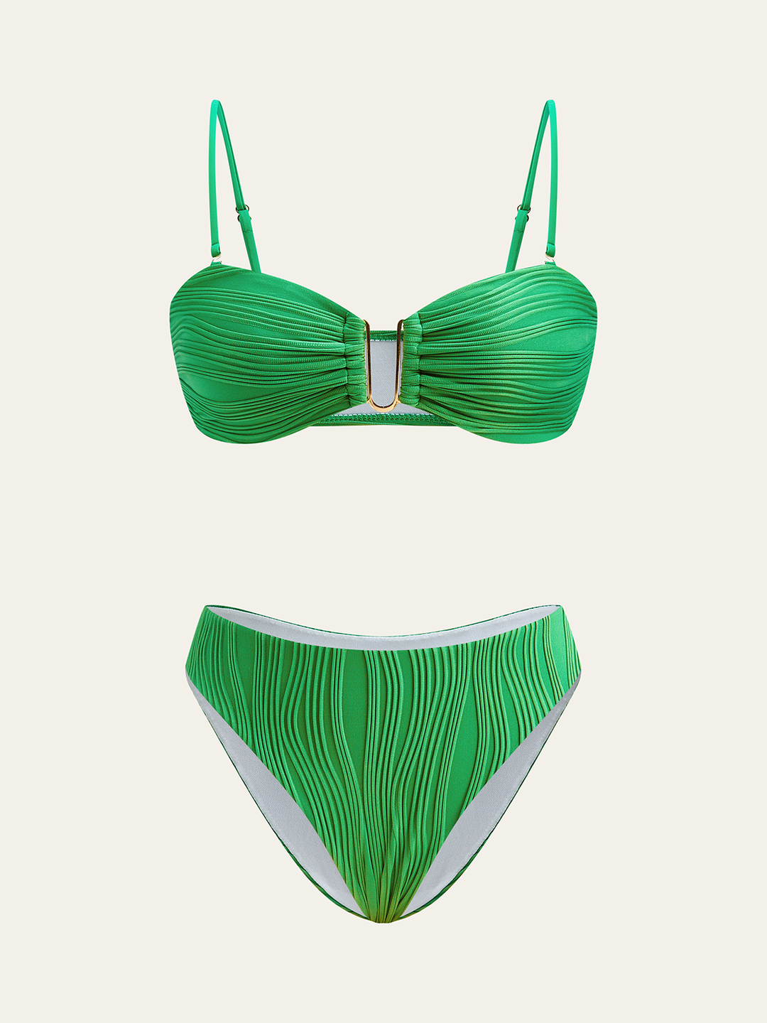 Texturiertes Bikini-Set