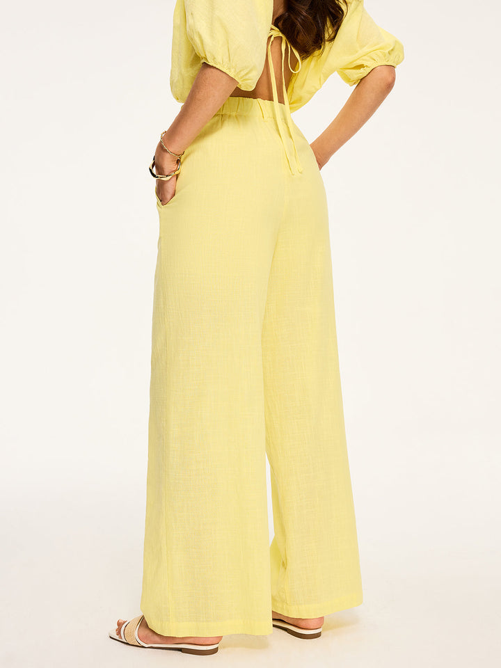 High-Waisted Wide-Leg Pants