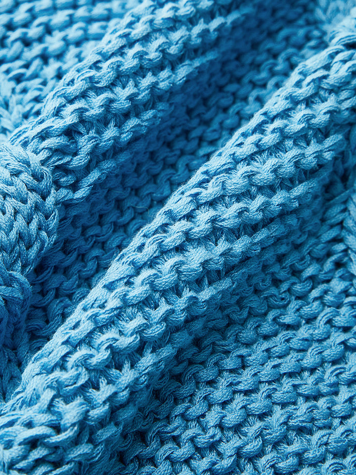 Ärmellose Strickweste mit durchgehender Knopfleiste