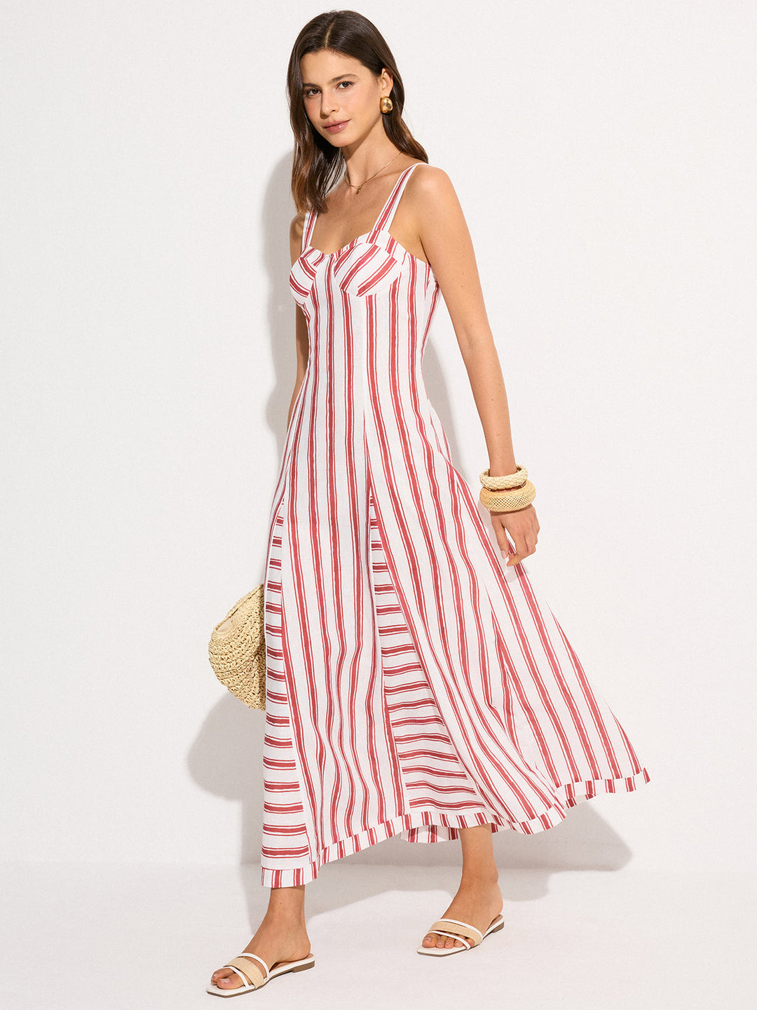 Gestreiftes Maxikleid