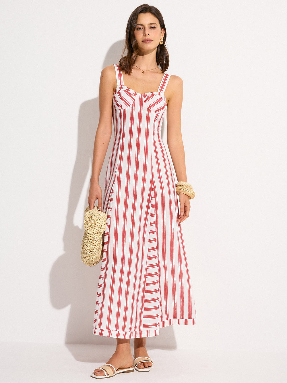 Gestreiftes Maxikleid
