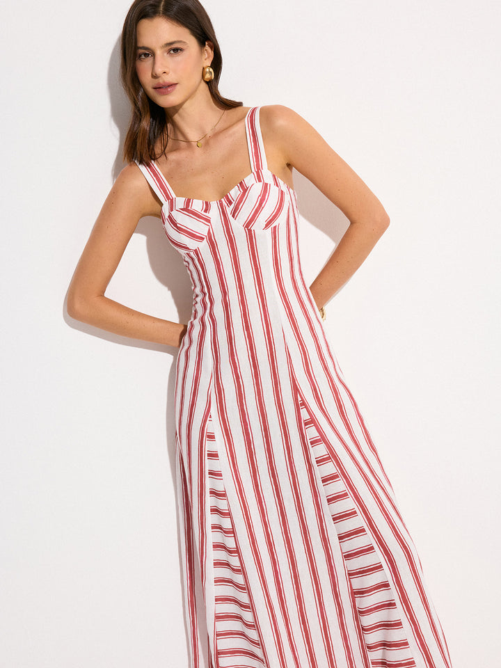 Gestreiftes Maxikleid
