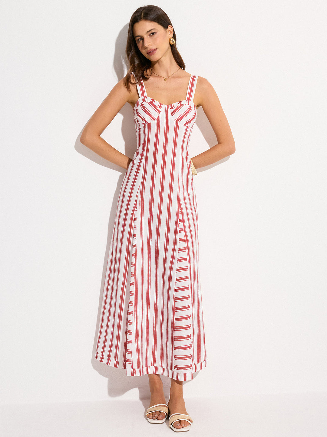 Gestreiftes Maxikleid