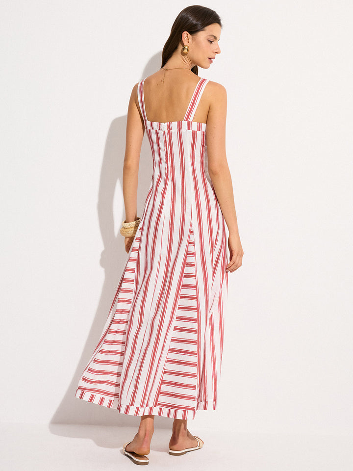 Gestreiftes Maxikleid