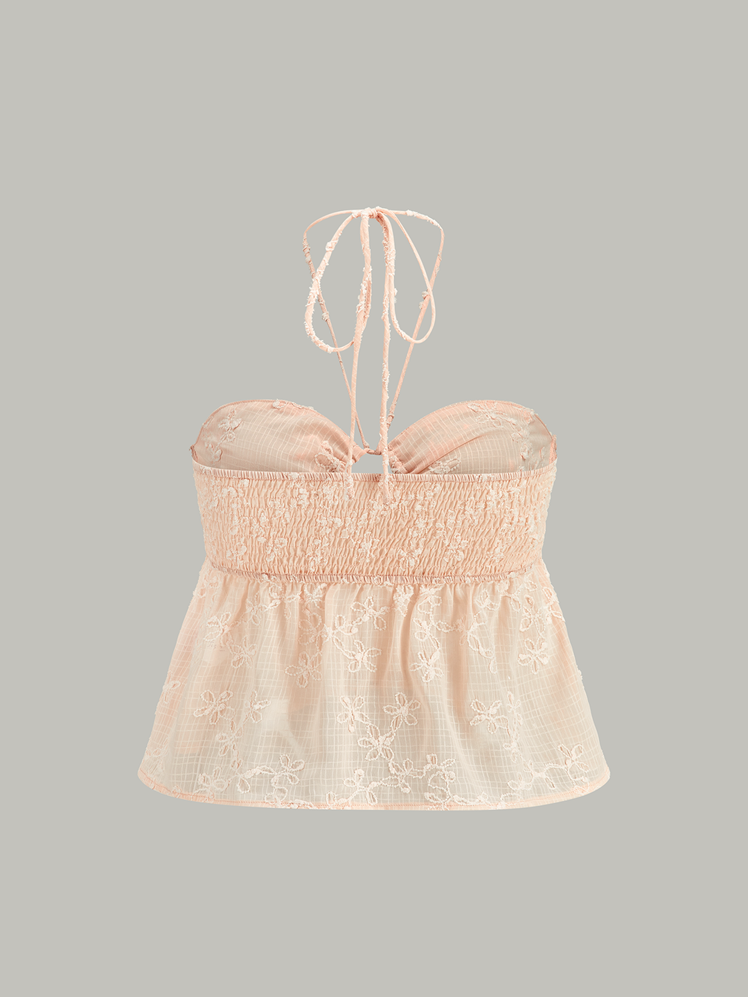 Gerafftes Neckholder-Crop-Top