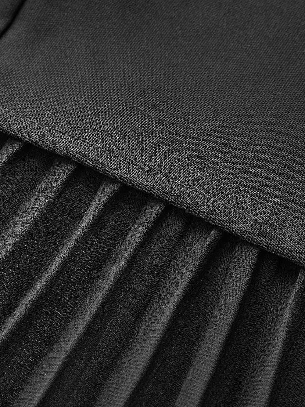 Plissierter Mesh-Saum Midirock