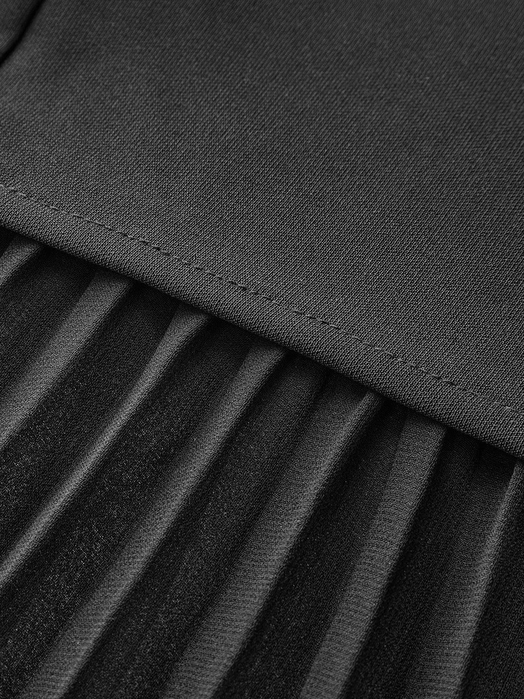 Plissierter Mesh-Saum Midirock
