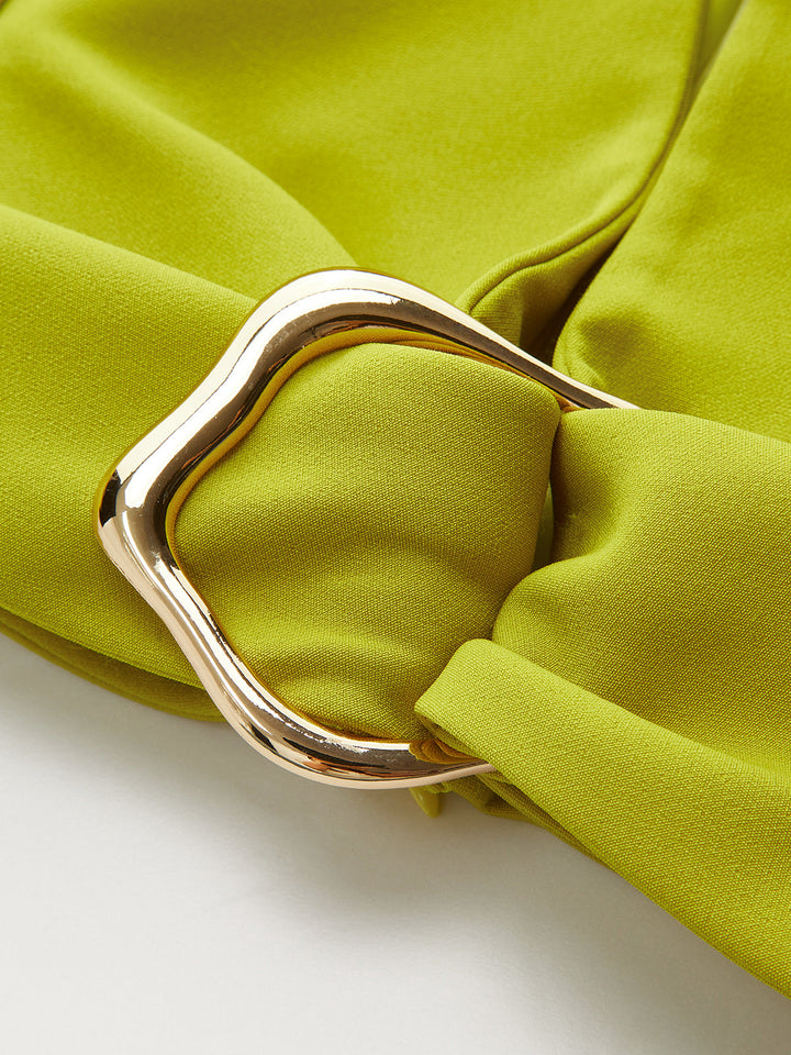 Ärmelloses Crop-Top mit Ringdetail aus Metall