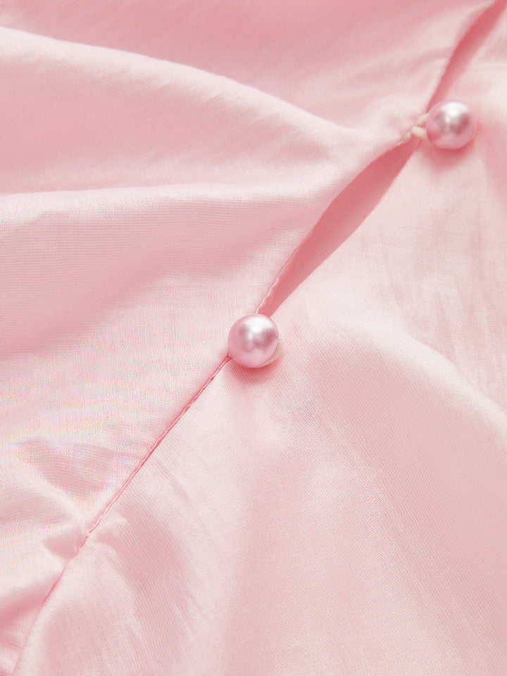 Ruffled V-Neck Bell-Sleeve Top