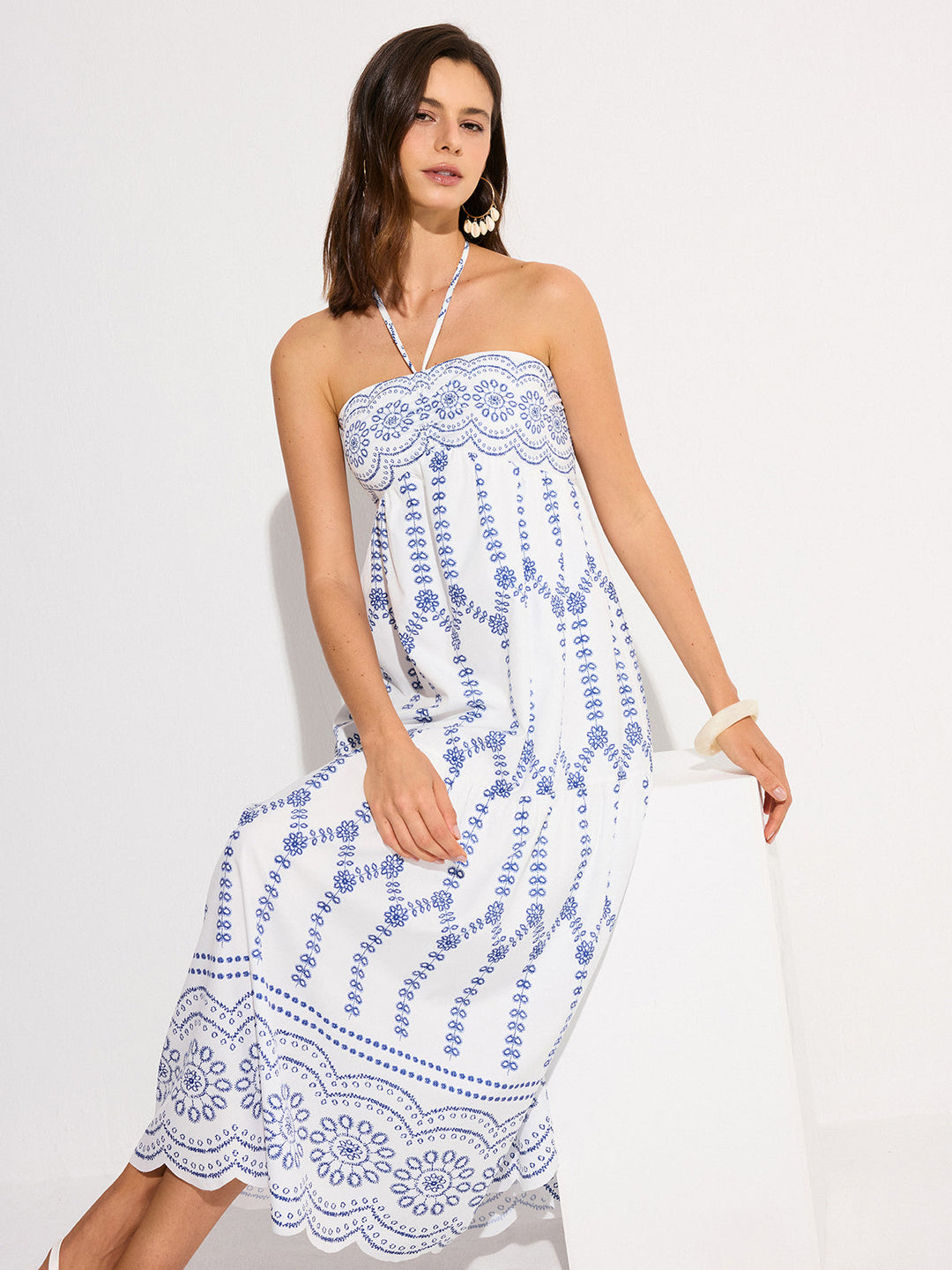 Halter-Maxikleid ohne Rücken