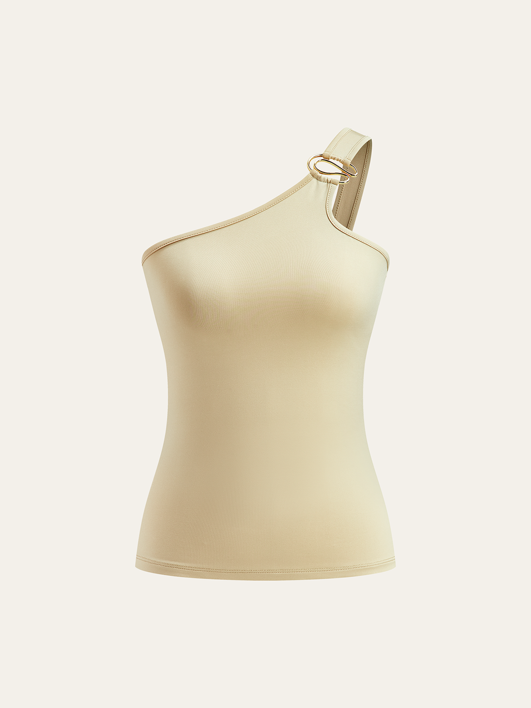 One-Shoulder Ring-Detail Tanktop
