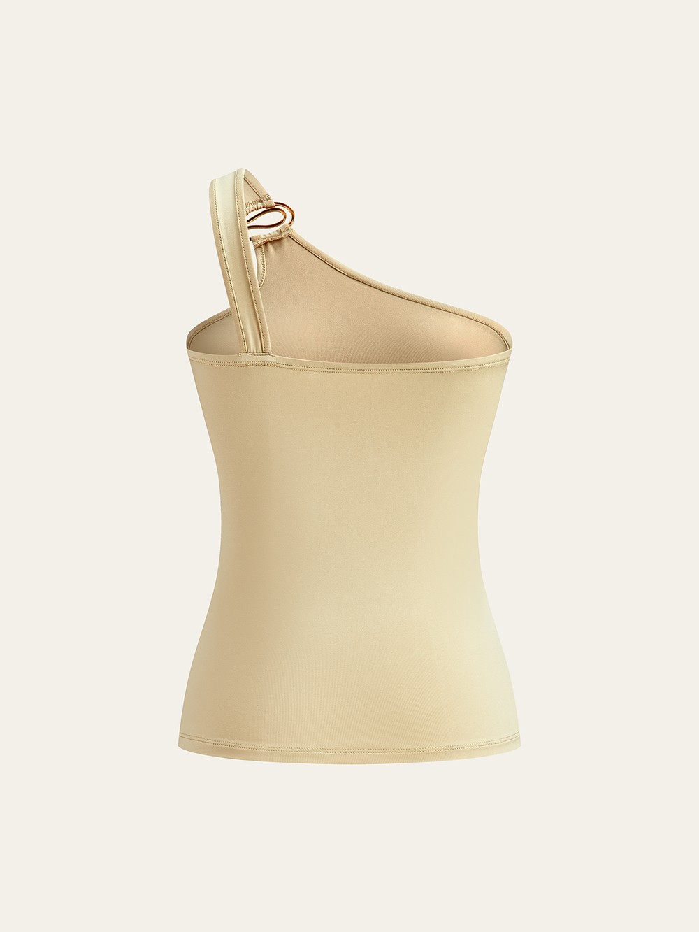 One-Shoulder Ring-Detail Tanktop