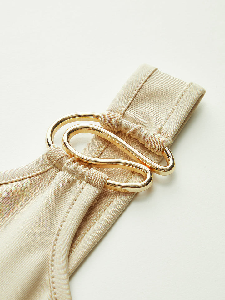 One-Shoulder Ring-Detail Tanktop