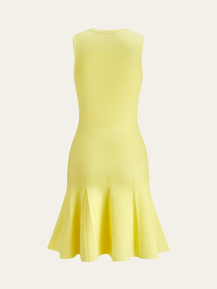 Ärmelloses Strickkleid mit Taschen