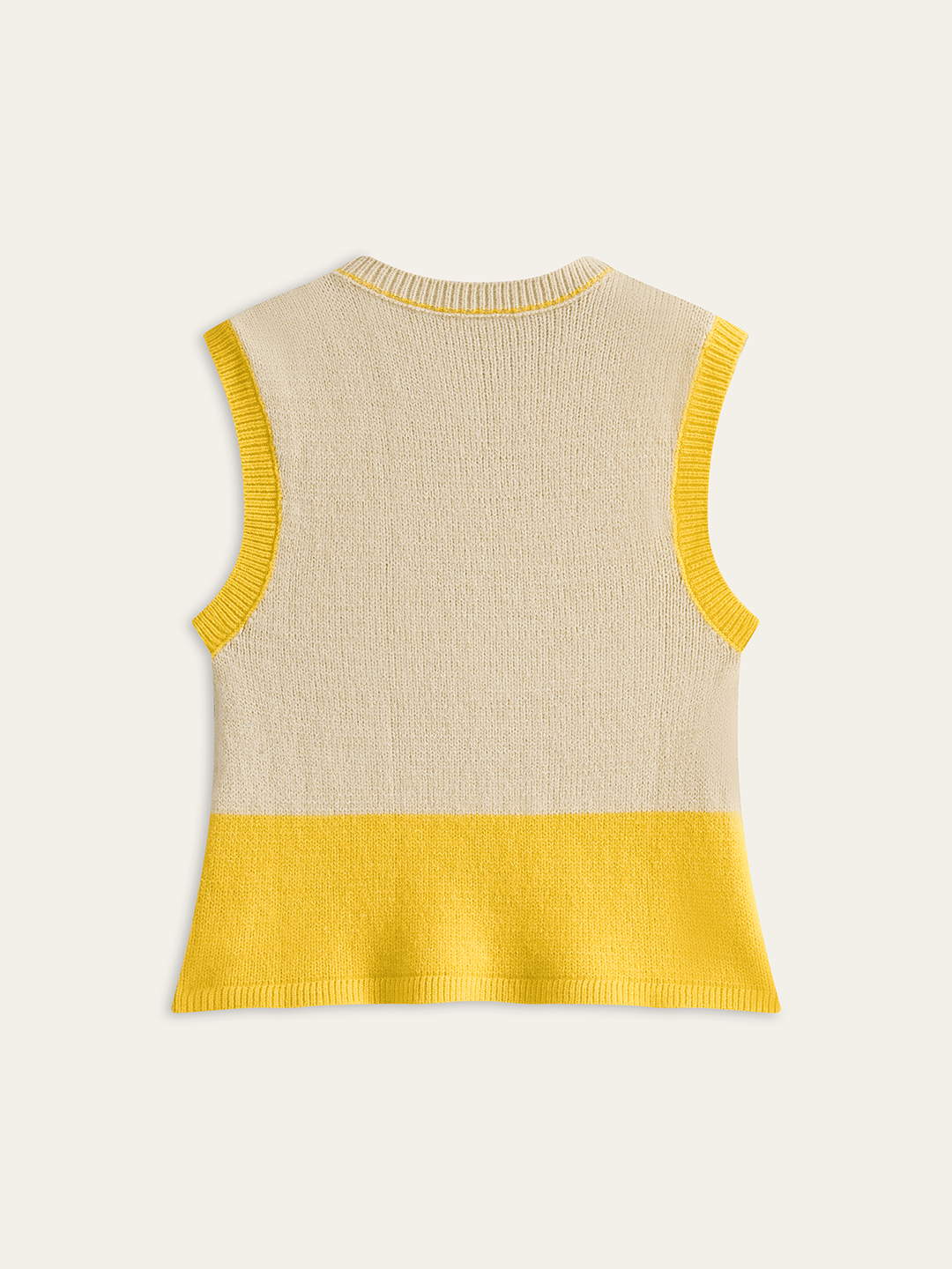 Gestrickte Pulsweste mit Farbblock
