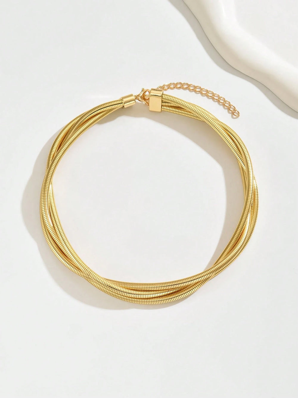 Dreilagige Gold-Ton-Halskette