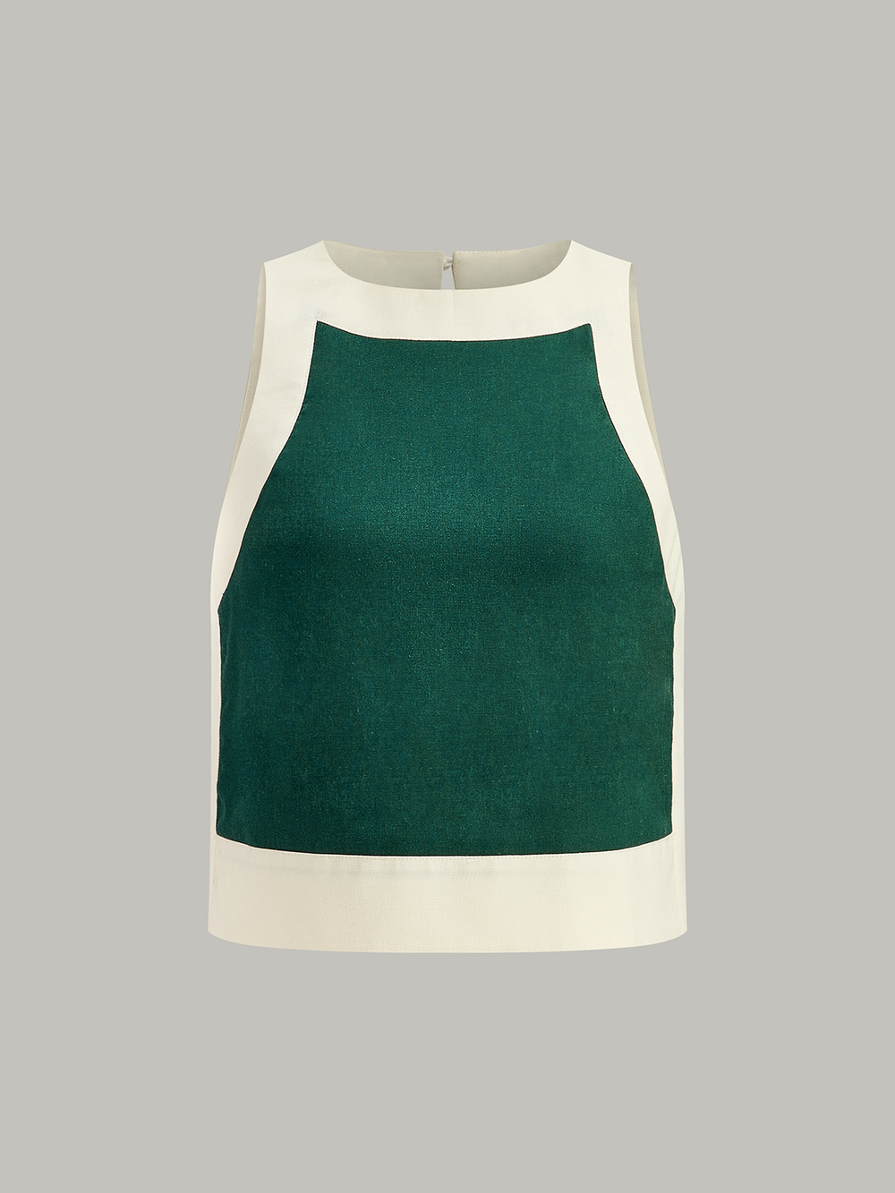 Contrast Trim Crop Top und Hose mit weitem Bein Set