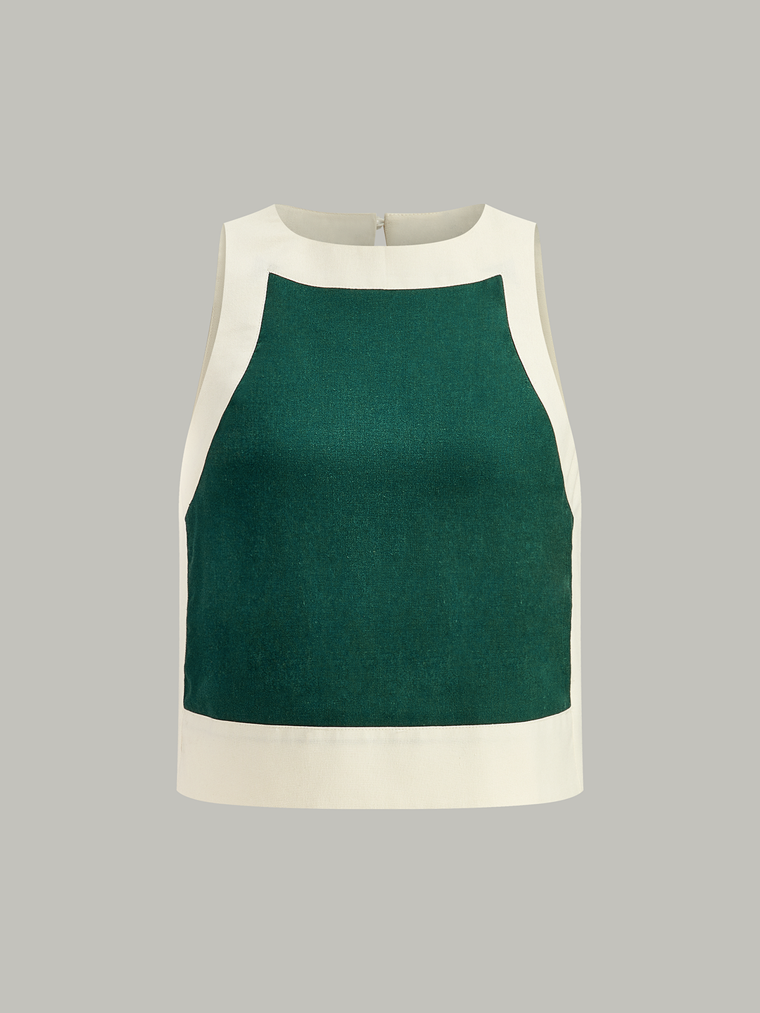Contrast Trim Crop Top und Hose mit weitem Bein Set