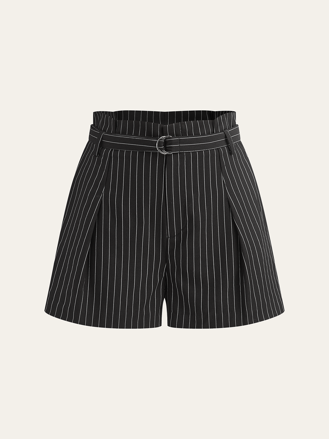 Gestreifte Shorts mit Gürtel