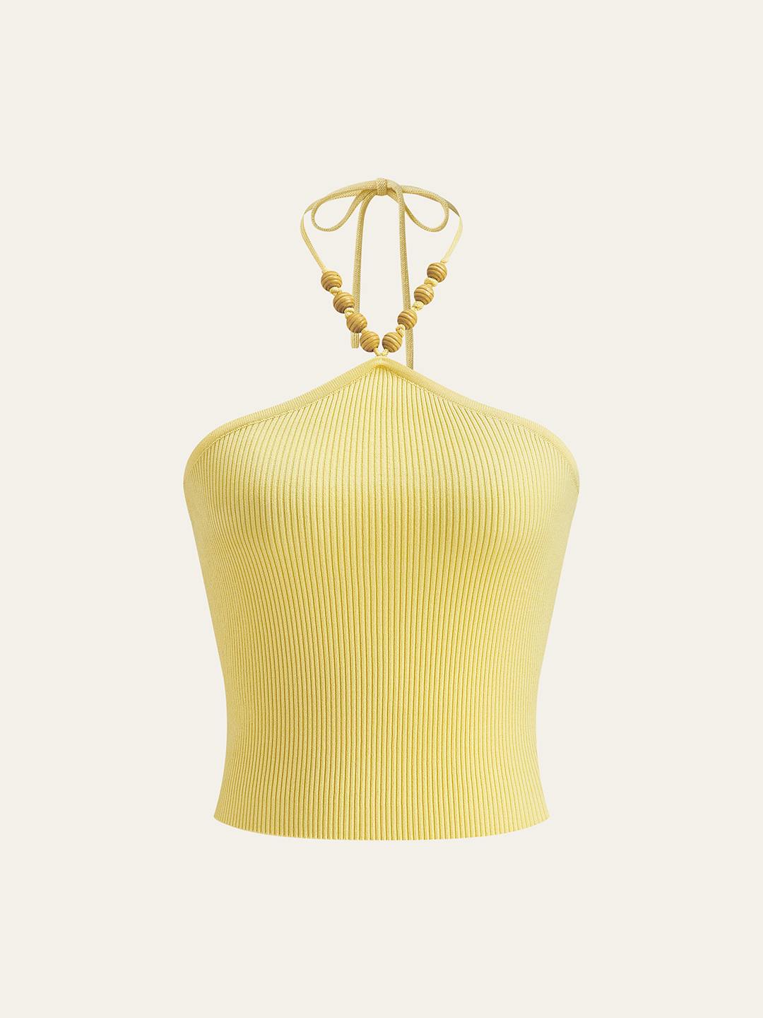Rippstrick Neckholder Crop Top