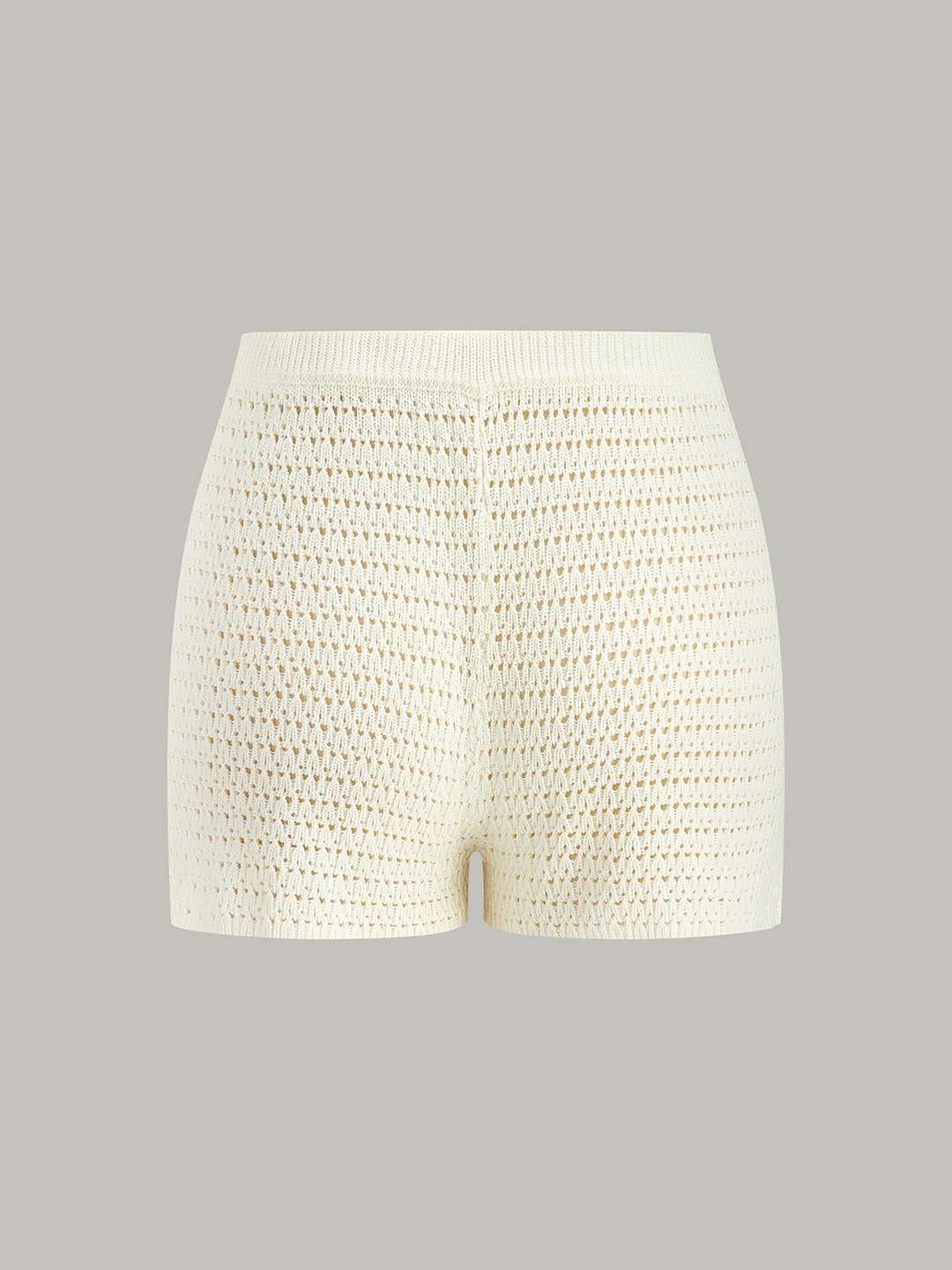 Halbtransparente gehäkelte Strickshorts