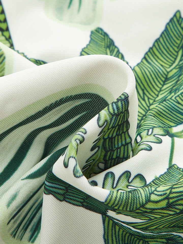 Blumenprint-Badeanzug mit Rüschenträgern