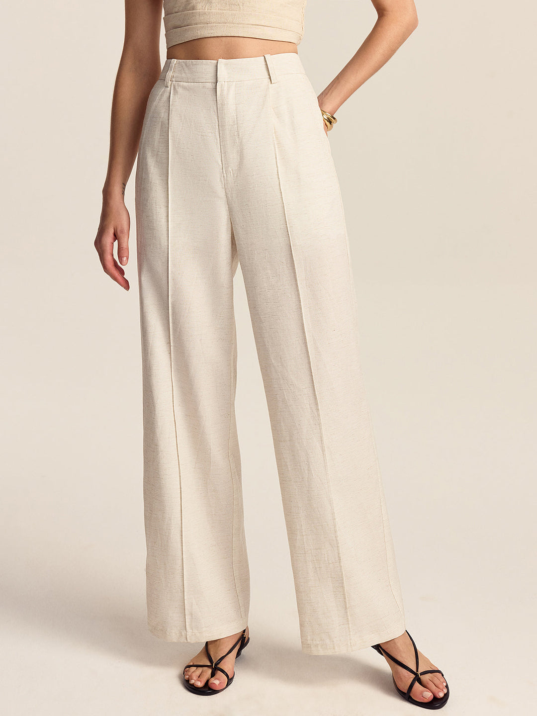 Tencel-Leinen-Mischhose