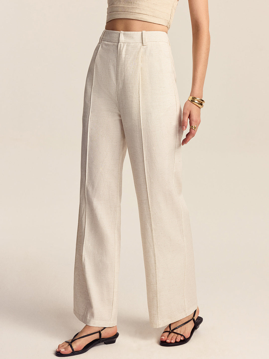 Tencel-Leinen-Mischhose