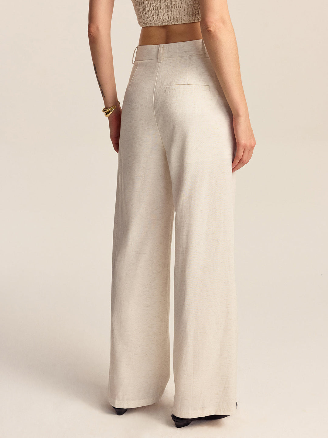 Tencel-Leinen-Mischhose