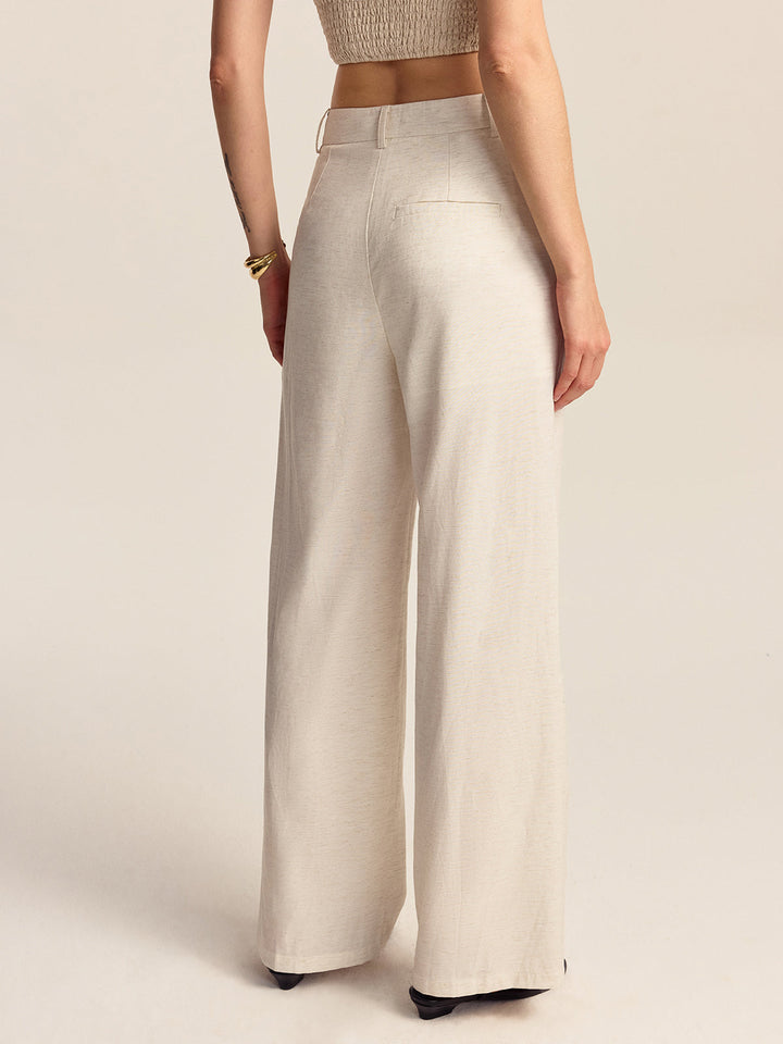 Tencel-Leinen-Mischhose