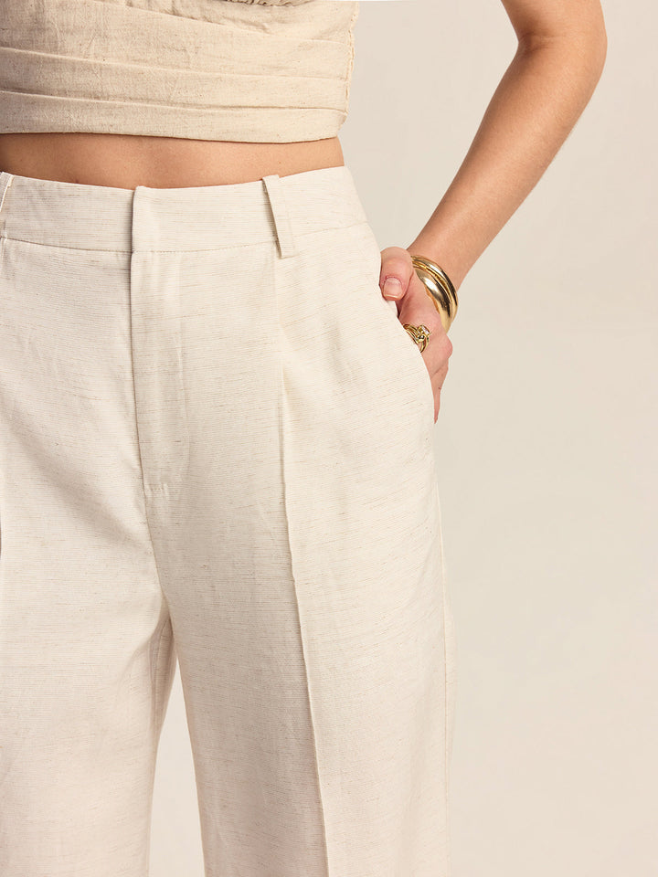 Tencel-Leinen-Mischhose
