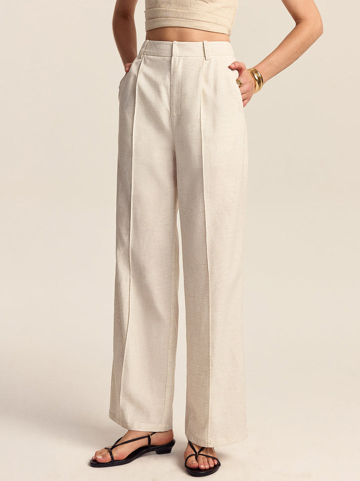 Tencel-Leinen-Mischhose