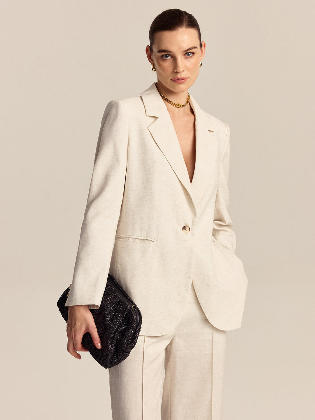 Tencel-Leinen-Mischung Blazer