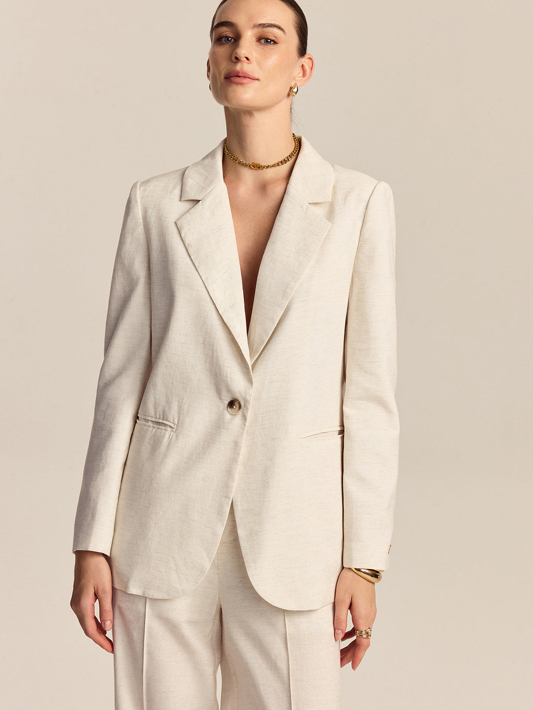 Tencel-Leinen-Mischung Blazer