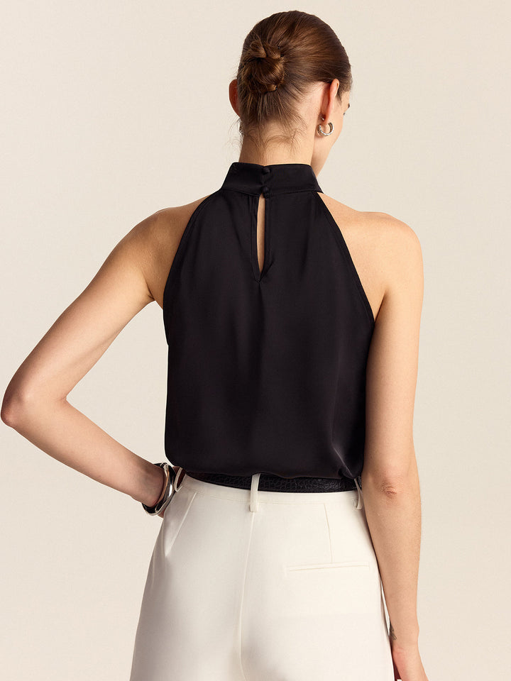 Satin-Top mit Neckholder